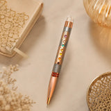 Seven Chakra Unique Premium Ball Pen shown up close with premium finish detail