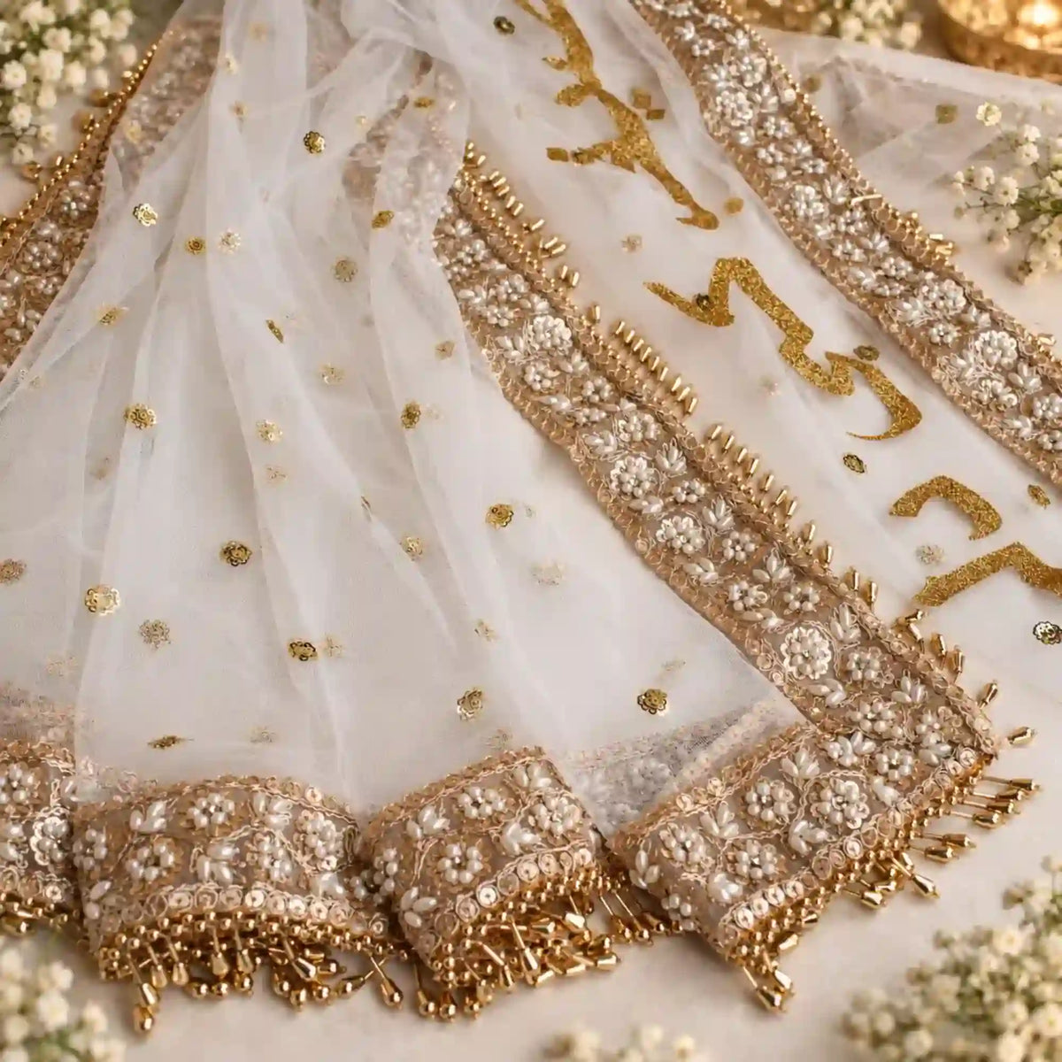Offwhite Noor Nikah Dupatta