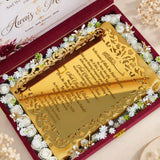 Paigham-e-Qubool Royal – Personalised Nikah Invitation Box with Golden Frame