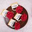Haldi e Haya Floral Favors featuring red rose hand bracelets with pearl bands and personalized 'Aliya ki Haldi' cards, ideal for wedding celebrations.
