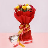 8 Mixed Roses Bouquet shown from a different angle