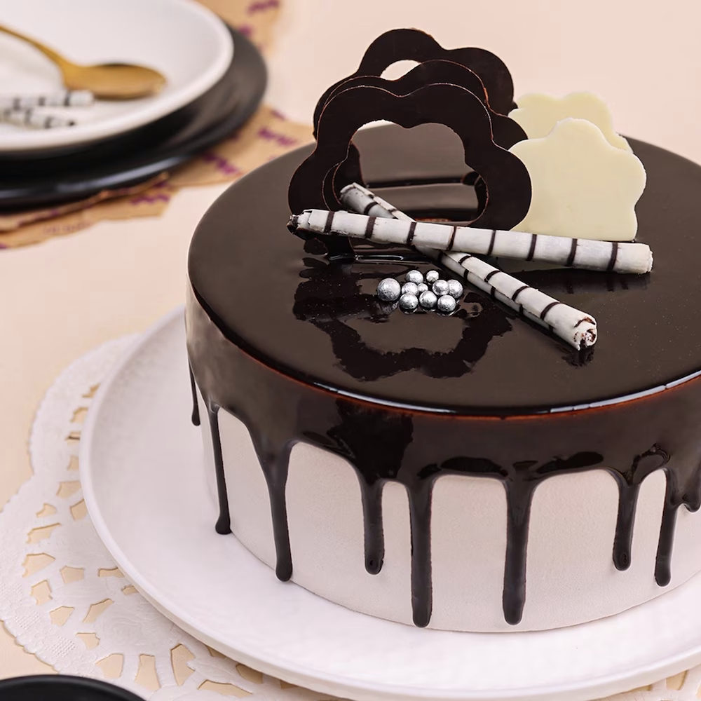 Mouth Melting Chocolate Cake sliced to show the layers inside