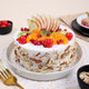 Fruit and Nut Cake sliced to show the layers inside