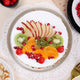 Fruit and Nut Cake — front view, freshly baked