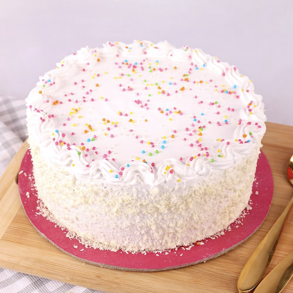 Soft Vanilla Cake close-up detail shot