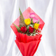 Sprinkle Mix Roses Bouquet arranged in packaging, close-up