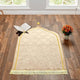 Elegant beige prayer mat with gold border, ideal for Nikkah ceremonies and part of the Amaanat-e-Nikaah gift collection.