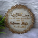 Personalized Islamic wedding plaque with Quranic verse and couple's names, part of the Amaanat-e-Nikaah Bridal Bling Collection.