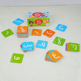 Arabic Alphabet Matching Game for Kids – Picture Learning Cards with colorful flash cards for letter recognition and memory skills.