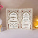 Aswad-e-Ishq Nikah Nama featuring intricate Islamic motifs and personalized names, ideal for wedding gifts and Nikah essentials.