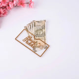 Baat Pakki Acrylic Envelope – close-up showing glossy clear acrylic surface with customised names and Arabic calligraphy, elegant engagement gift box