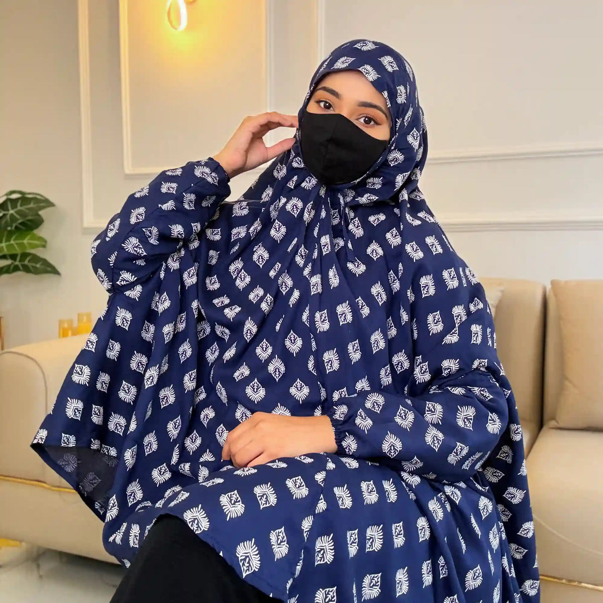 Bahr Knee Length Printed Cotton Namaz Makhna