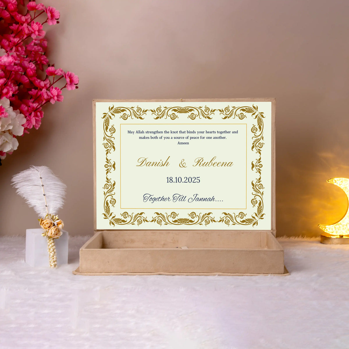 Golden Modern Nikah Nama Hamper