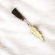 Feather Bookmark Bismillah with black tassel, a sleek and spiritual accessory for readers and Islamic gift occasions.