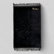 Personalized Black Janamaz with Name - Custom Black Prayer Rug embroidered with 'Madiha', made of plush velvet, ideal for religious gifting.