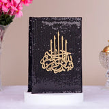 Black Sawab-e-Jariya Bling Collection Quran with gold Arabic calligraphy