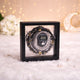 "Black Transparent Tasbeeh Combo Favor containing a 100-bead pearl tasbeeh and a matching digital counter inside a clear square PVC box."