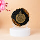 Black 3" Ayatul Kursi Frame with golden flakes, perfect for Ramadan & EID decorations or gifting.
