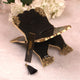 Premium handcrafted Rehal with black and gold stone accents from the Black Stones Rehal Hamper, ideal for Quran recitation.