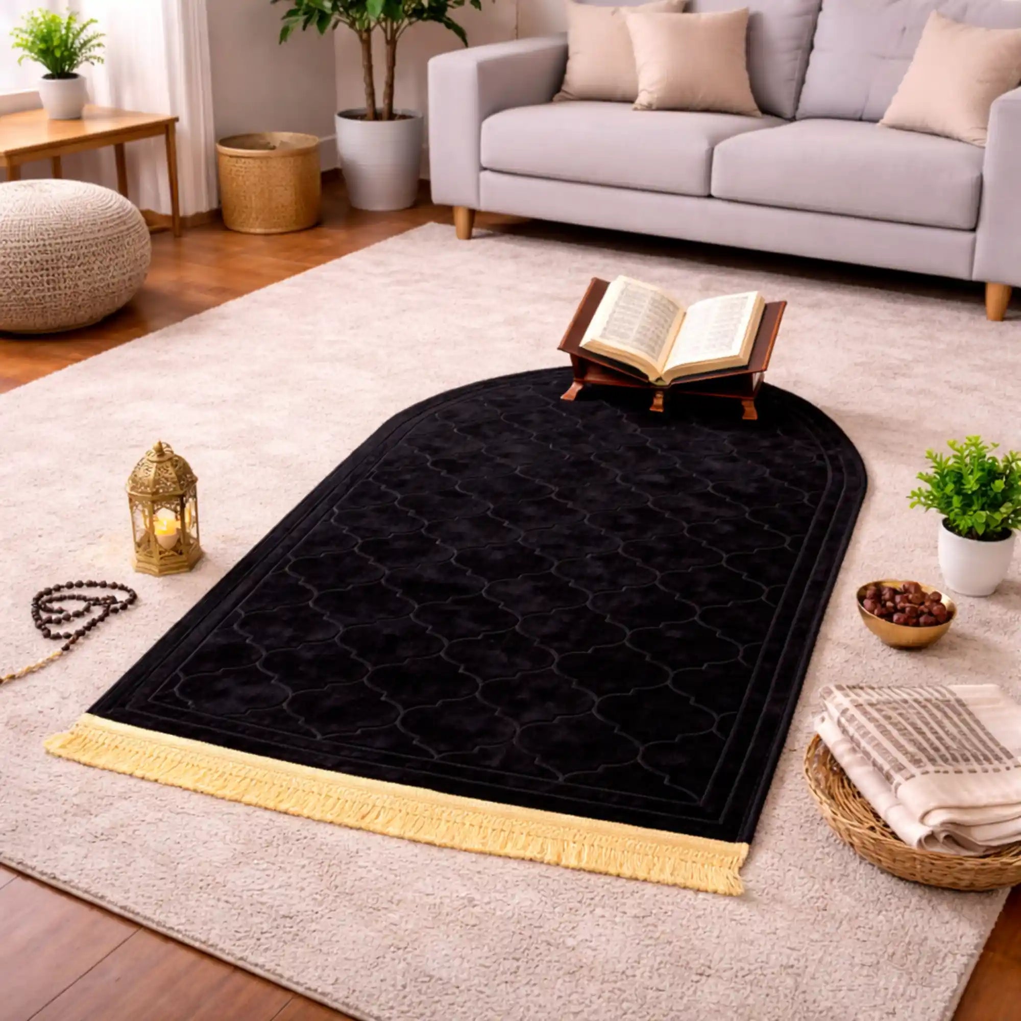 Black Dome Premium Janamaz with name Main image