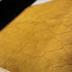 Detailed texture of golden prayer mat from Dome Couple Janamaz Heart Set, showcasing soft, premium fabric for religious use and gifting.