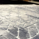 Detailed texture of the grey Rectangle Couple Prayer Mat showing soft, embossed pattern. Elegant and durable for daily prayer use.