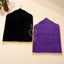 Dome Couple Janamaz Mats in black and purple with heart design, ideal for Islamic weddings and prayer rituals.