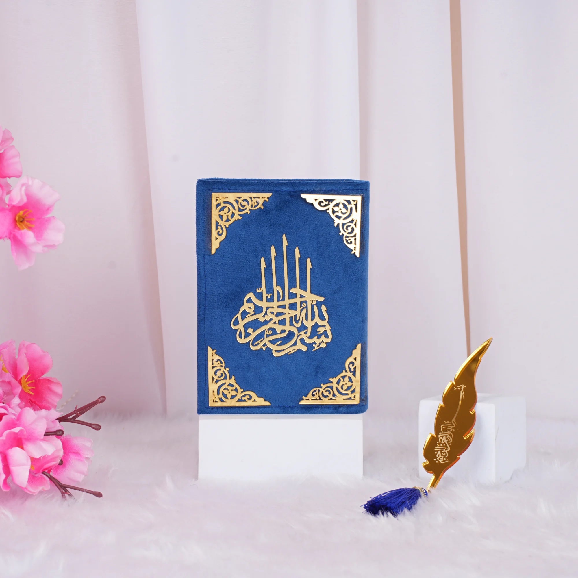 Mini Quran with Velvet Cover & Feather Bookmark Secondary image