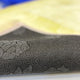 Close-up of non-slip backing on Rectangle Couple Janamaz Set, ensuring stability during prayer, part of elegant Islamic gift collection.