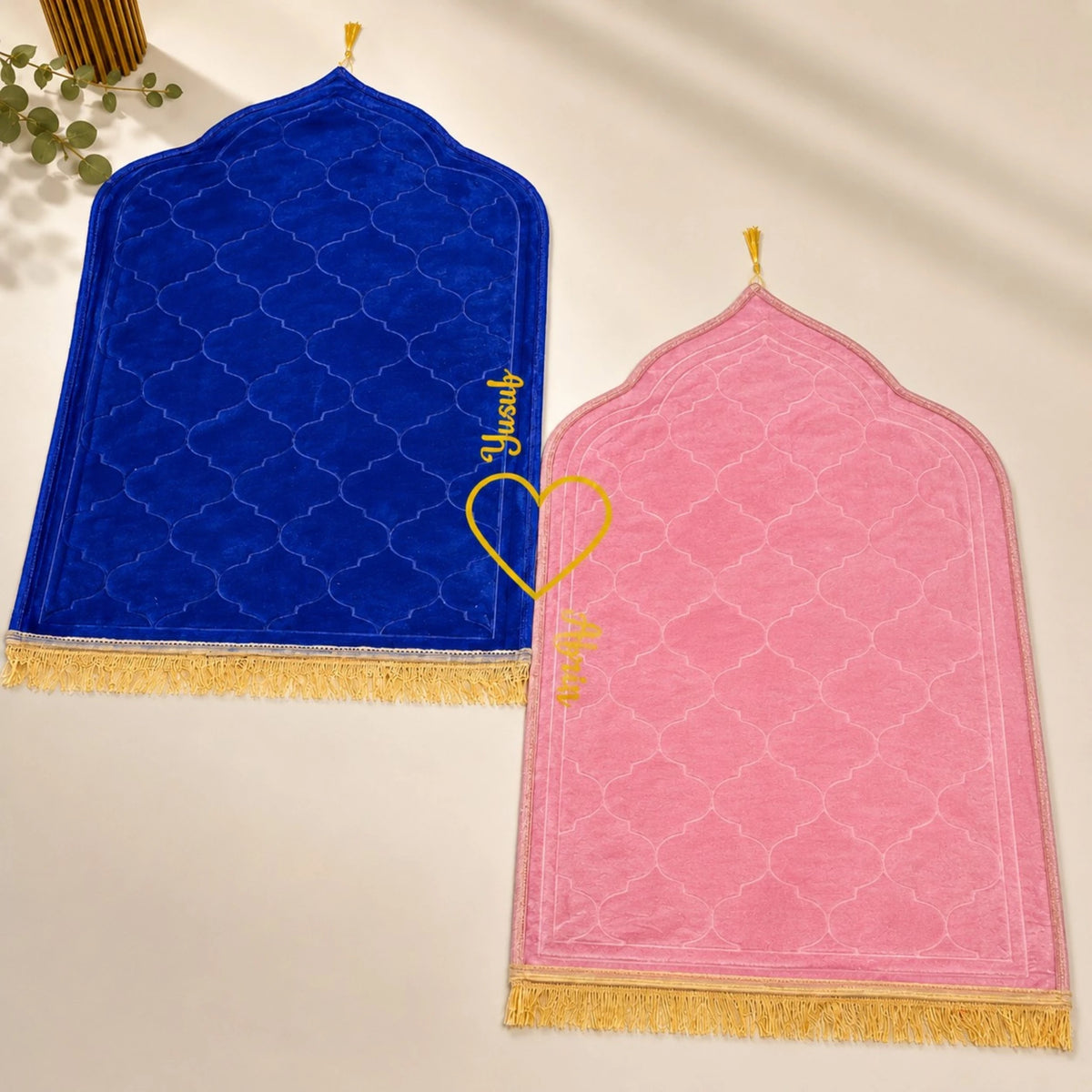 Customised Dome Couple Janamaz with Heart