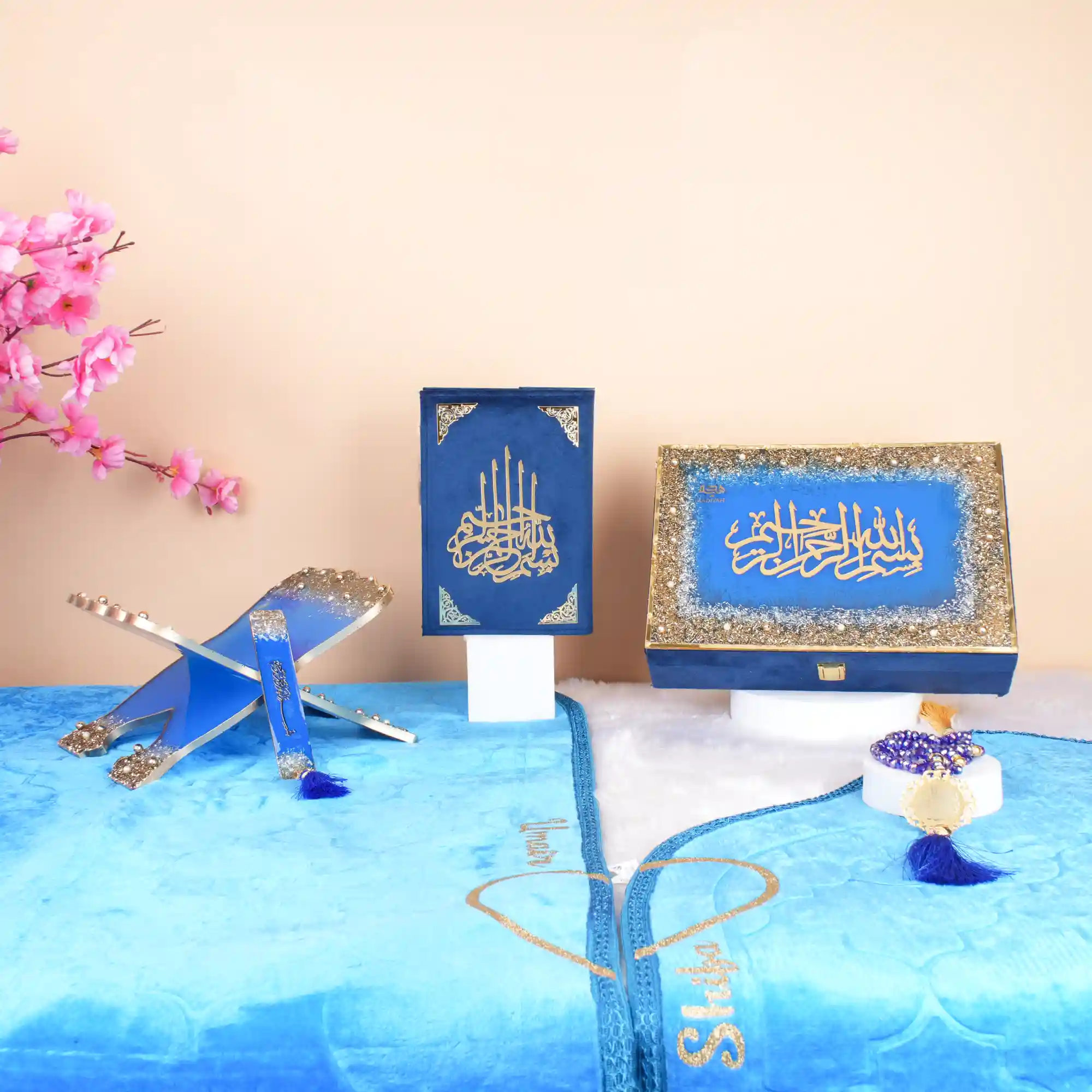 Blue Sequence Couple Ibadah Set Main image