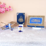 Blue Sequence Rehal Hamper with Quran and Rehal