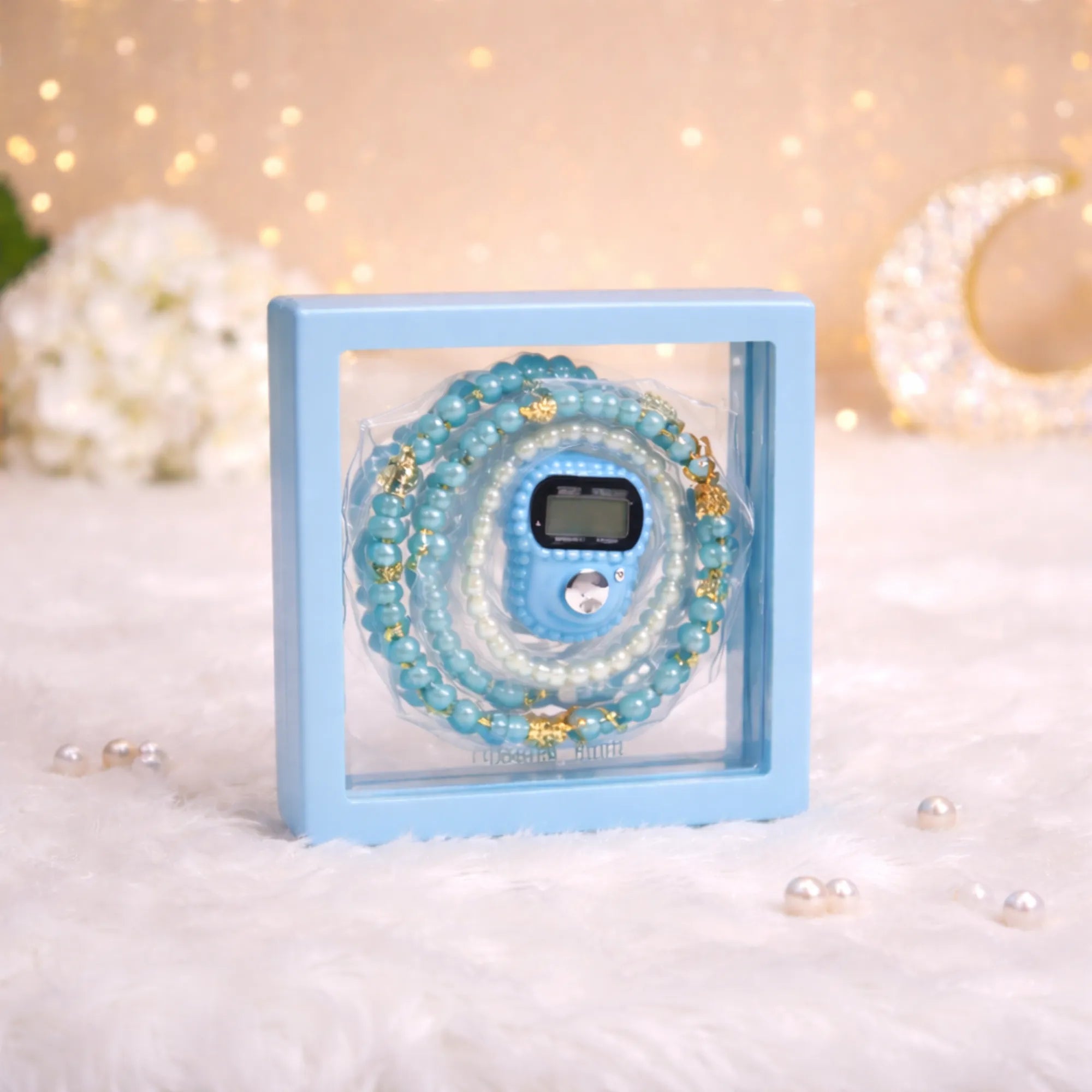 Sky Blue Transparent Tasbeeh Combo Main image