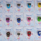 Assorted digital Tasbeeh Favors on Hamza-themed cards, colorful Islamic gifts for Aqiqah or wedding ceremonies, minimum order 50.
