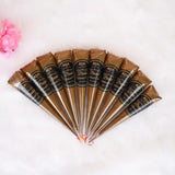 Set of 12 Bridal Mehndi Cones on white background, perfect for intricate temporary tattoo designs for weddings and EID gifting.