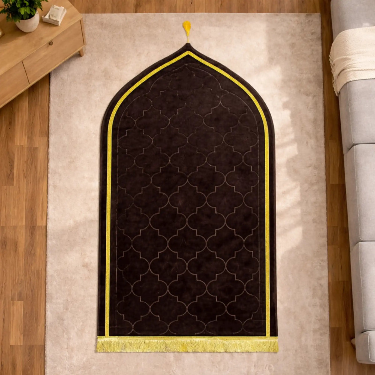 Brown Dome Premium Janamaz with name