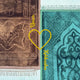 Brown & Green Rectangle Couple Janamaz with Heart