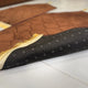 Underside of Brown Dome Couple Janamaz Set with anti-slip dotted backing and gold fringe, designed for stability and elegance.