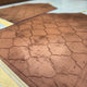 Close-up of Brown Dome Couple Janamaz Set showing premium velvet texture and elegant geometric pattern for comfortable prayer.