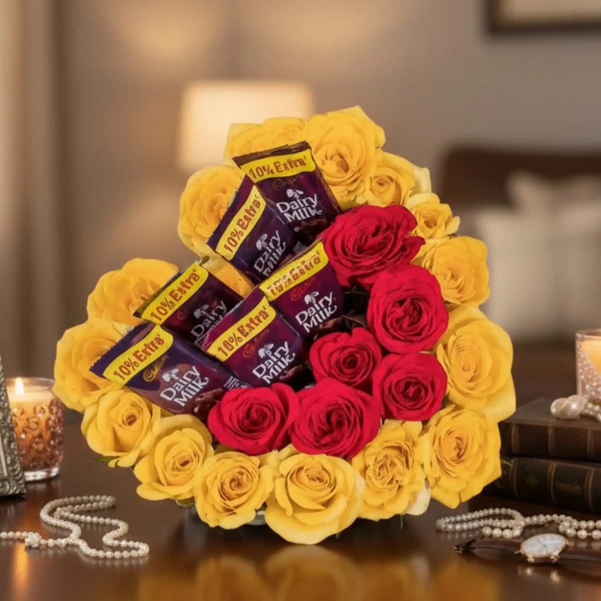Cadbury With Rose shown from a different angle