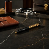 Caduceus Elite - Doctor Roller Pen shown up close with premium finish detail