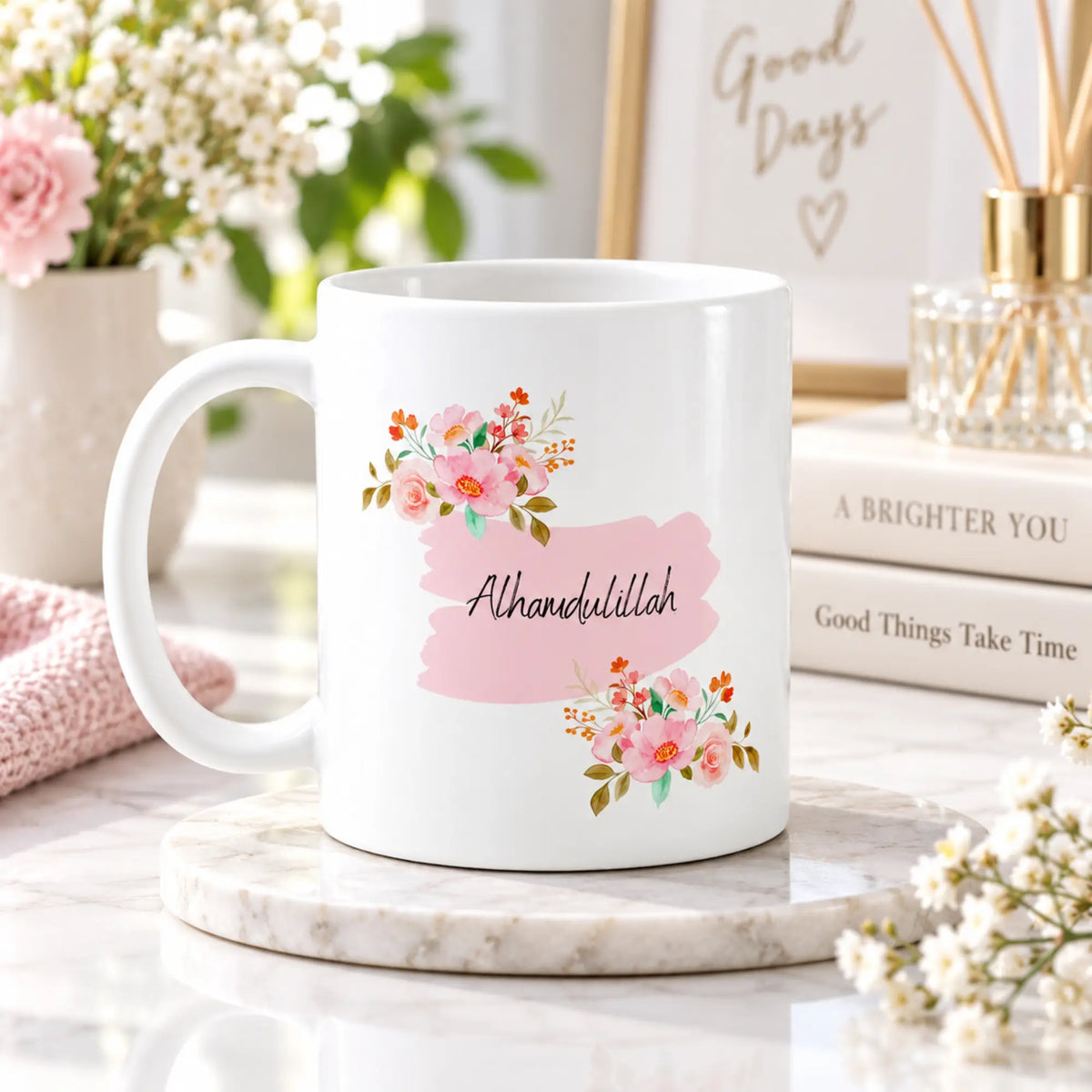 Alhamdulillah Floral Mug