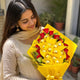 Color of Happiness Chocolate Bouquet — detail of the flowers and wrapping