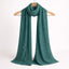 Dark Teal Studded Hijab in premium chiffon with lightweight, soft texture and shimmering stud details, ideal for modest fashion styling.