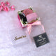 Pink Hijab Combo gift box with personalized name 'Samira', featuring a pink chiffon hijab, cap, designer pin, and accessories for women.