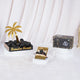 Royal Ajwa Blessings Set with dates, Ramadan Kareem tray, gold palm decoration