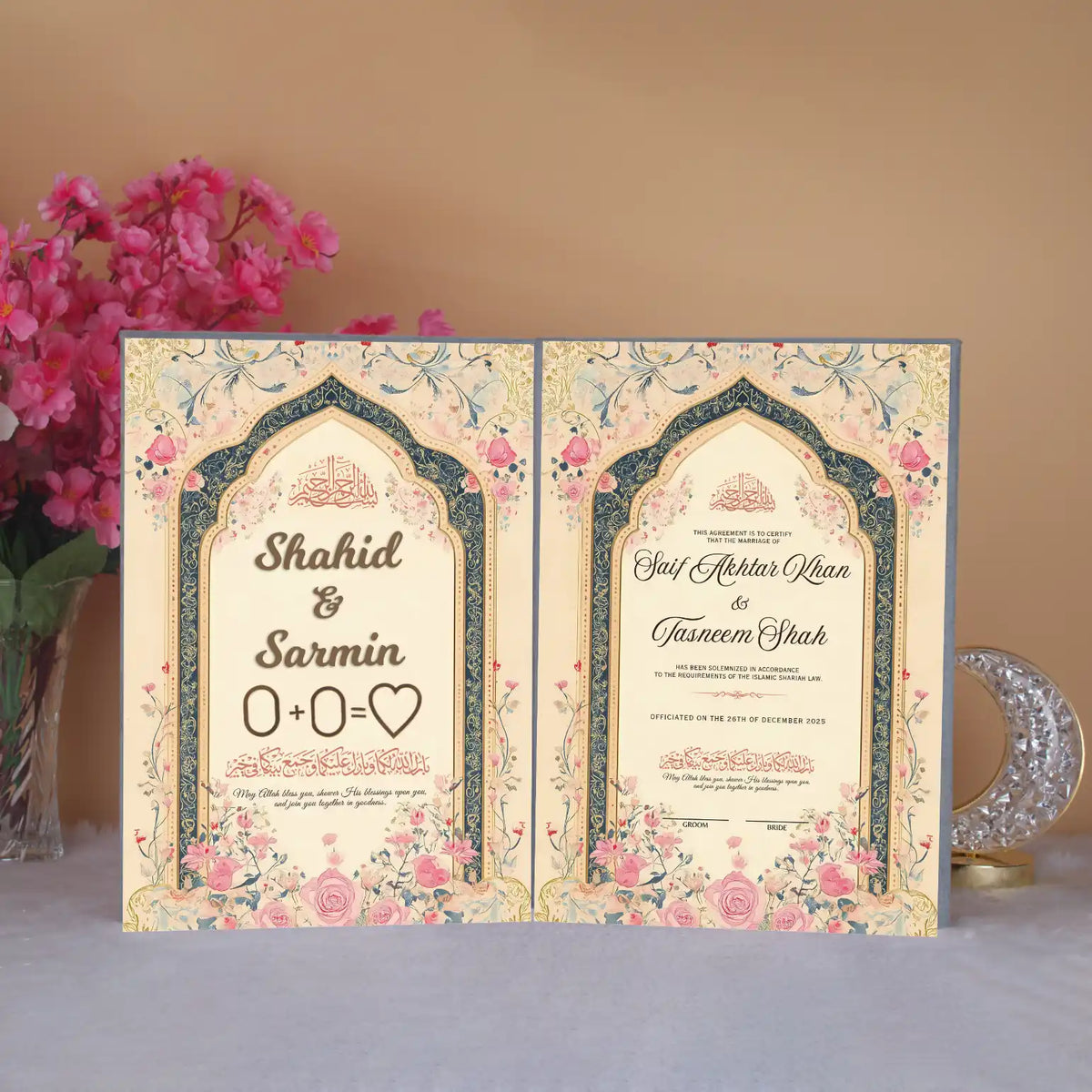 Dome Classic Floral Nikah Nama Hamper