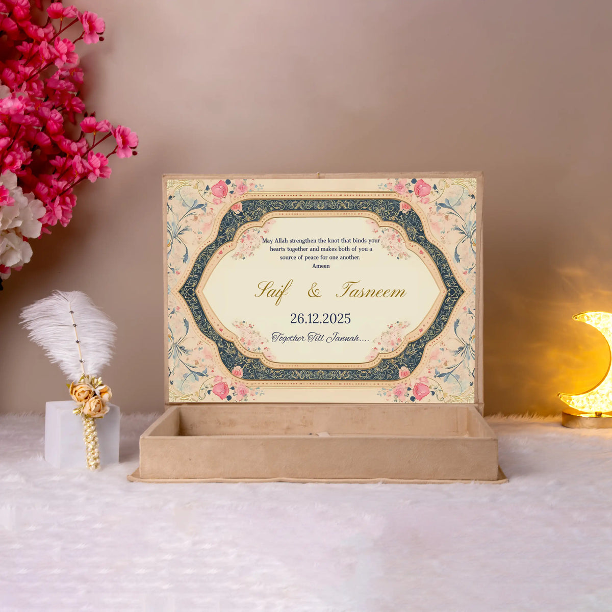 Dome Classic Floral Nikah Nama Hamper