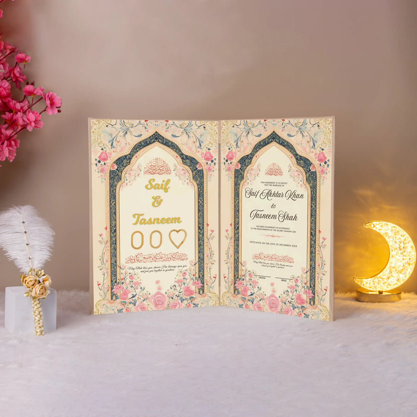 Dome Classic Floral Nikah Nama Hamper Main image