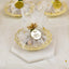 Mix Dry-Fruit Nikah Favor Gift Tray with personalized gold tag, wrapped in white net fabric and decorated with golden accents.